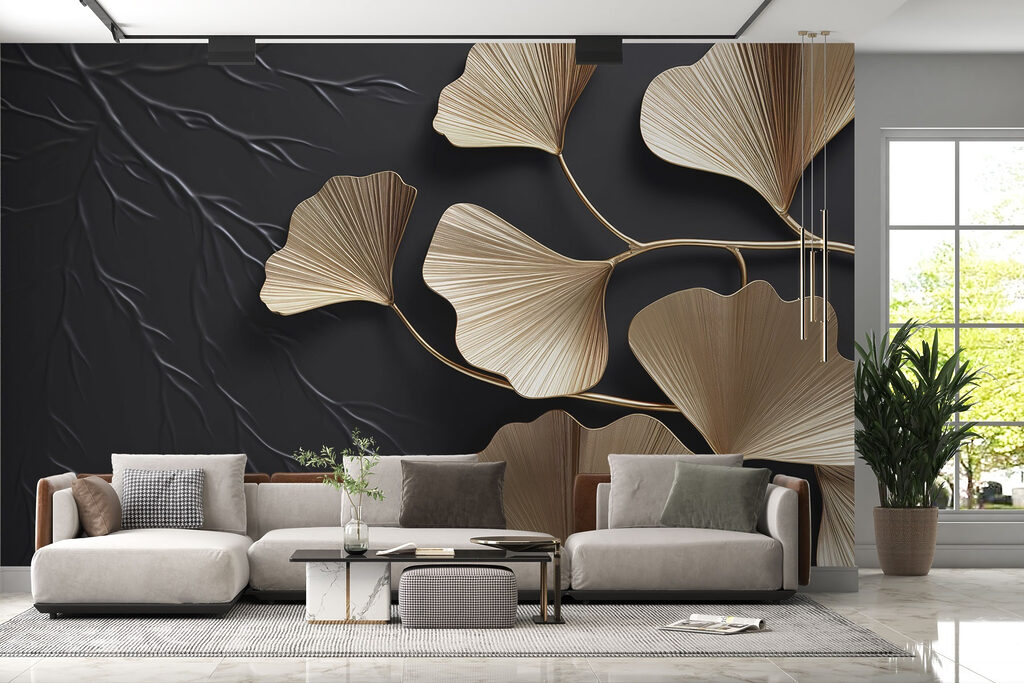 Ramo di ginkgo in un ambiente