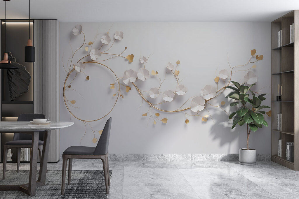 Fiorellini bianchi e oro — ambiente 2