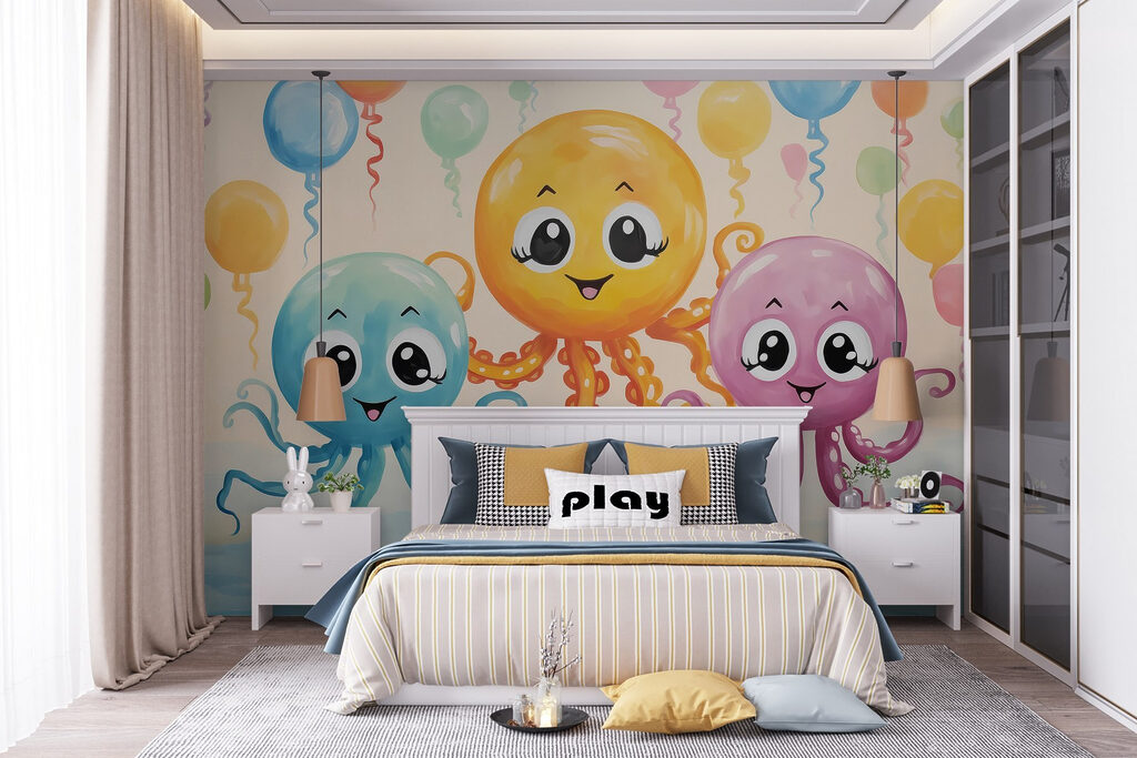 Polpi tra palloncini — ambiente 1