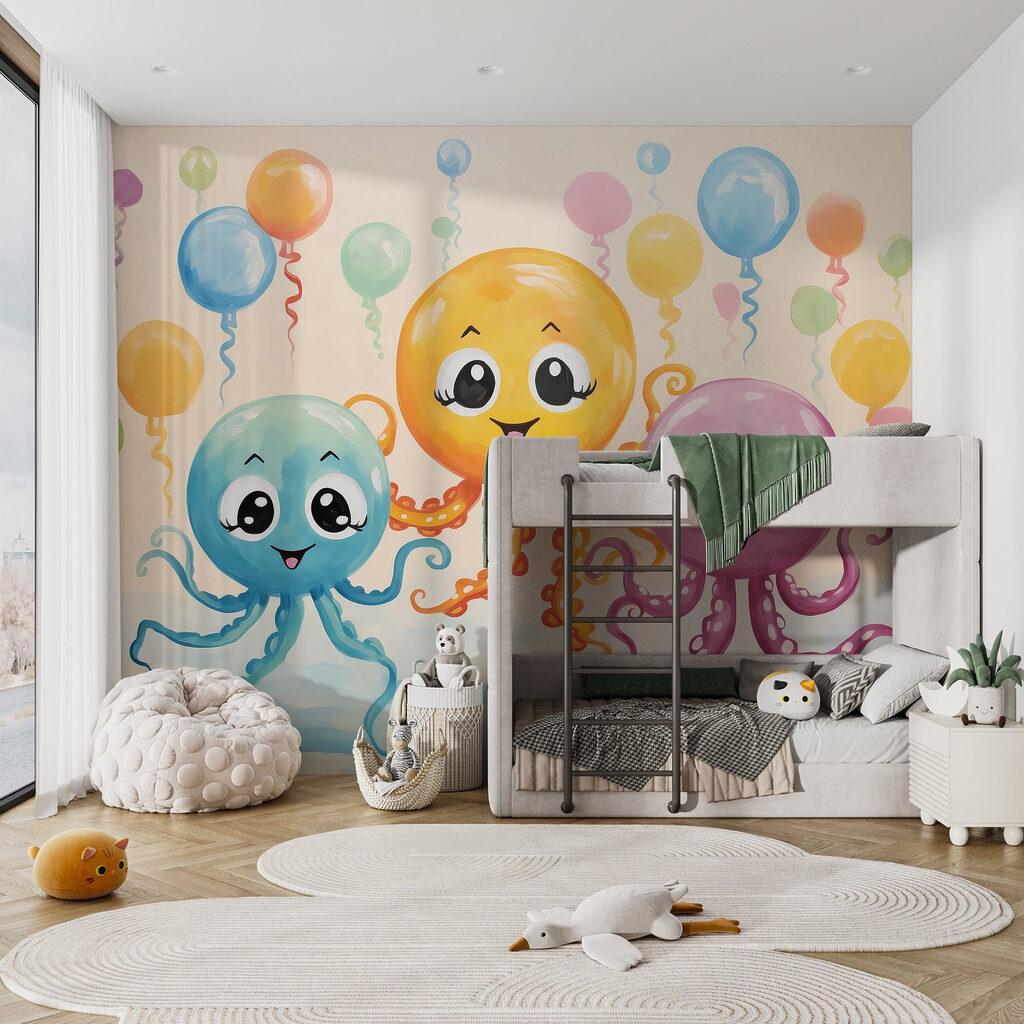 Polpi tra palloncini — ambiente 3