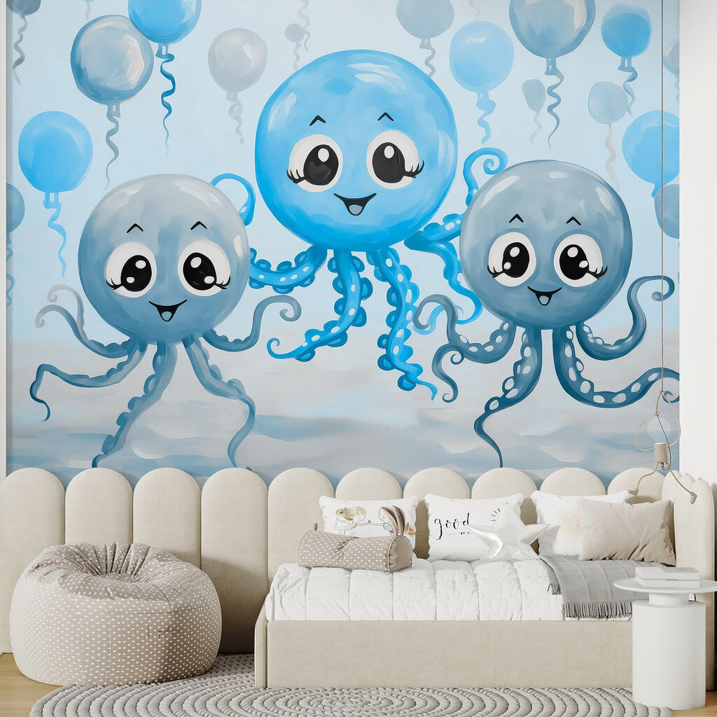 Polpi tra palloncini — ambiente 2