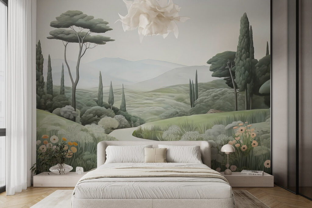 Alberi a ombrello in un ambiente