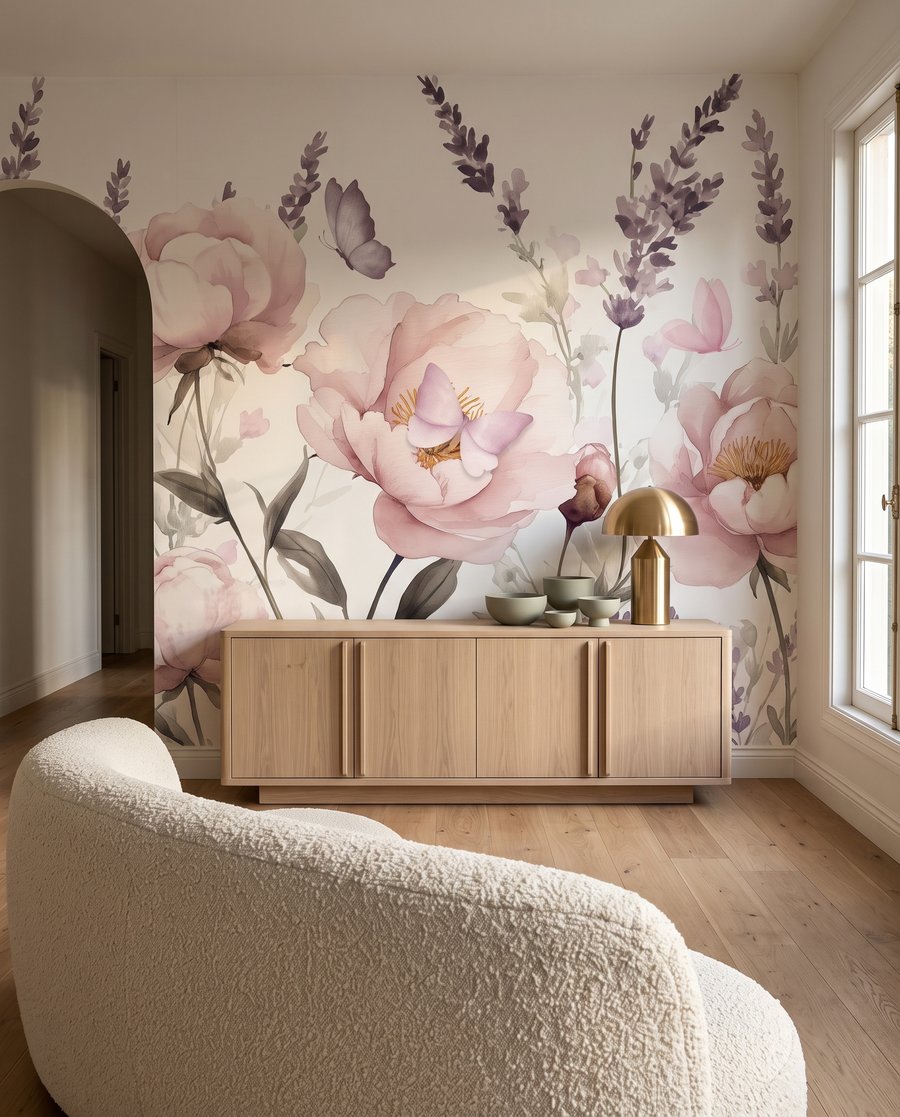 Farfalle tra fiori rigogliosi — ambiente 3