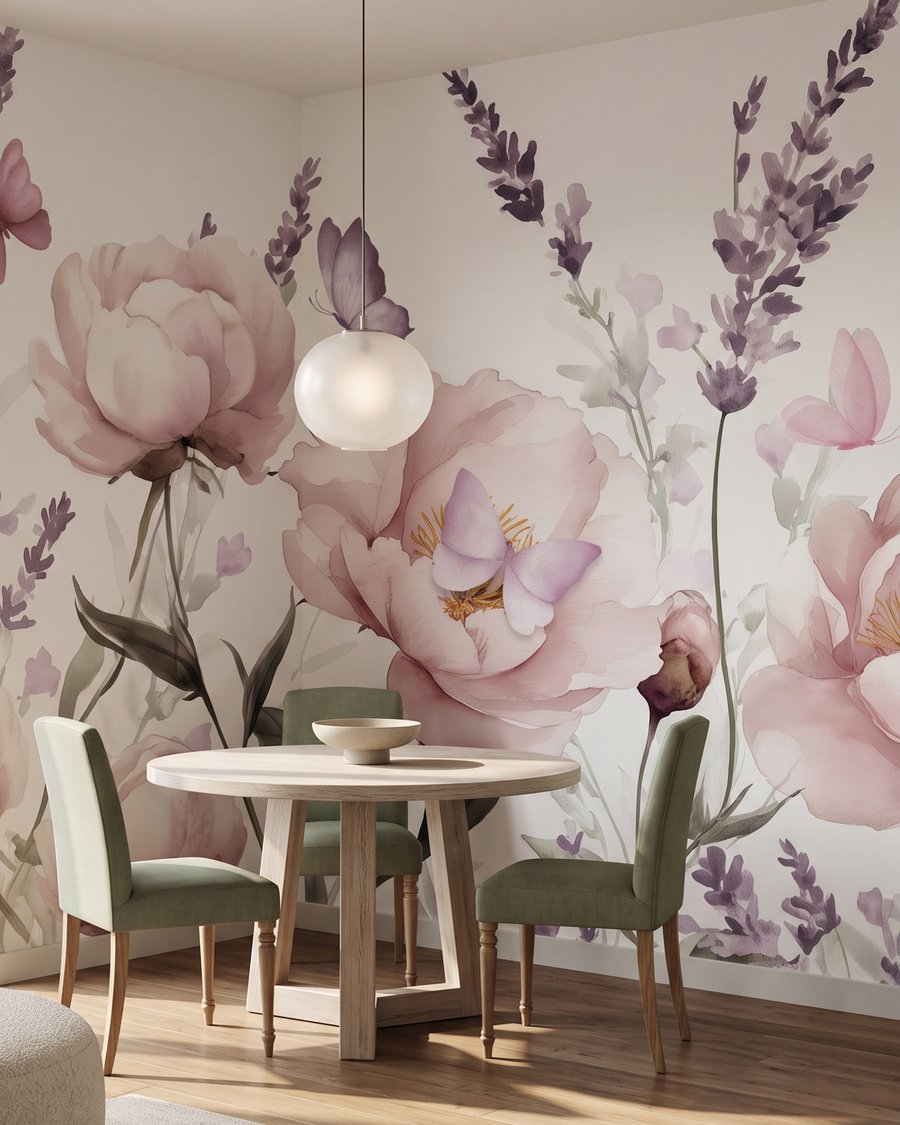 Farfalle tra fiori rigogliosi — ambiente 6