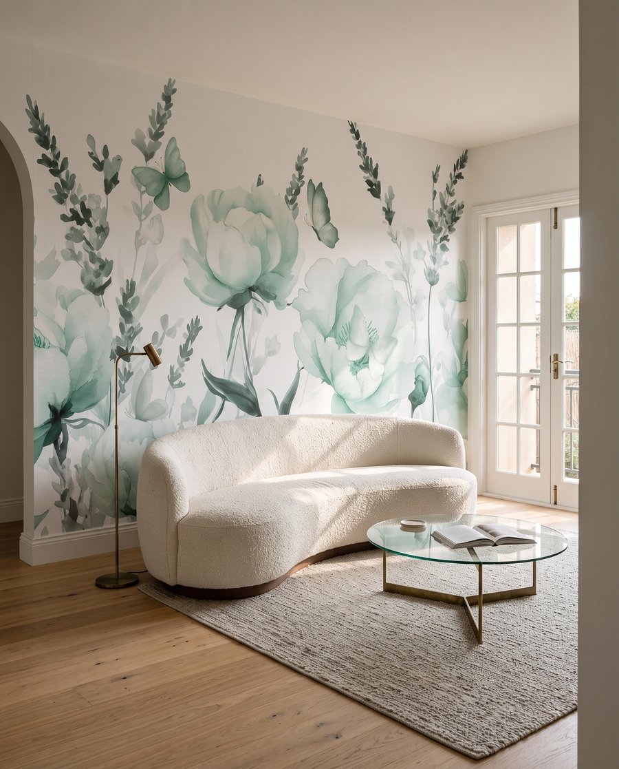 Farfalle tra fiori rigogliosi — ambiente 3