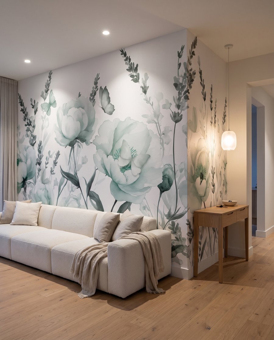 Farfalle tra fiori rigogliosi — ambiente 5