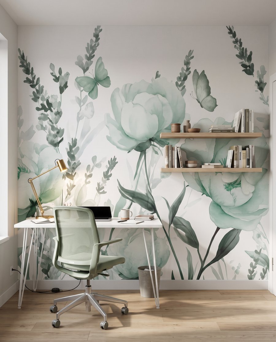Farfalle tra fiori rigogliosi — ambiente 6