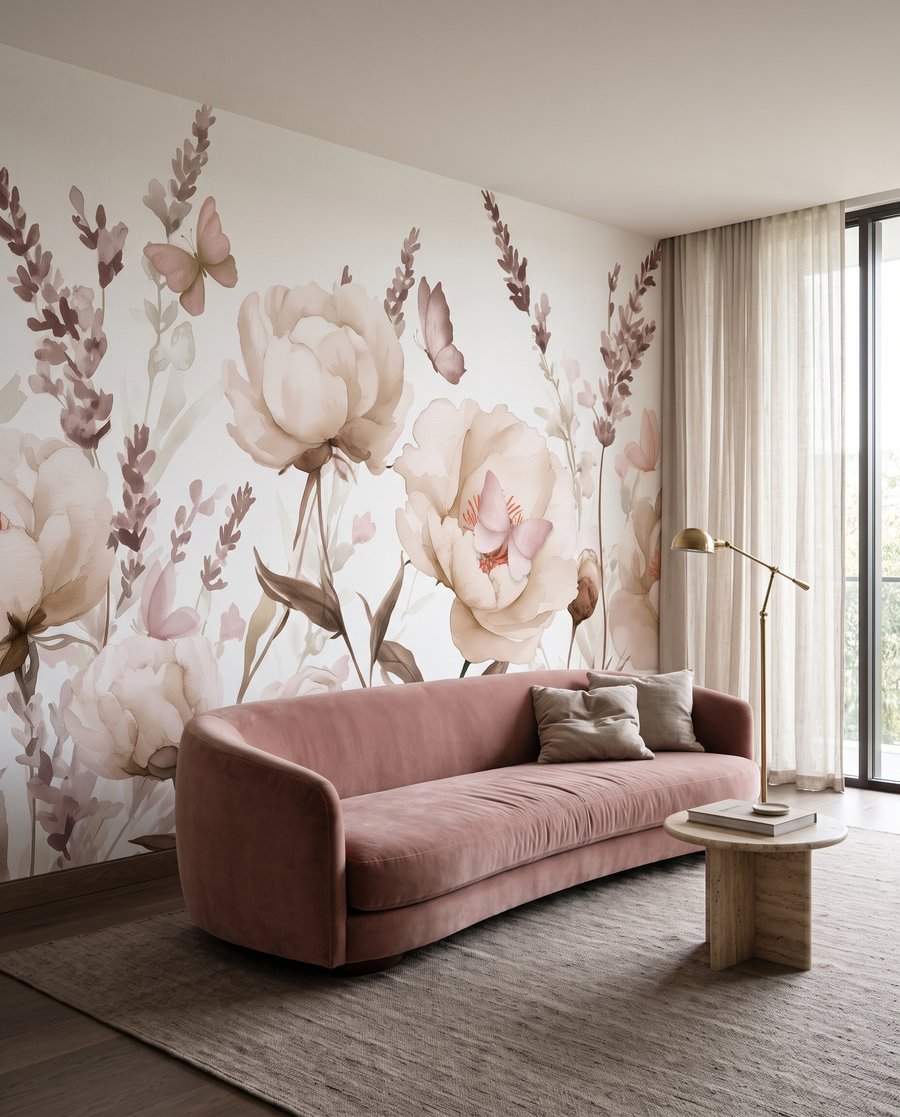 Farfalle tra fiori rigogliosi — ambiente 6