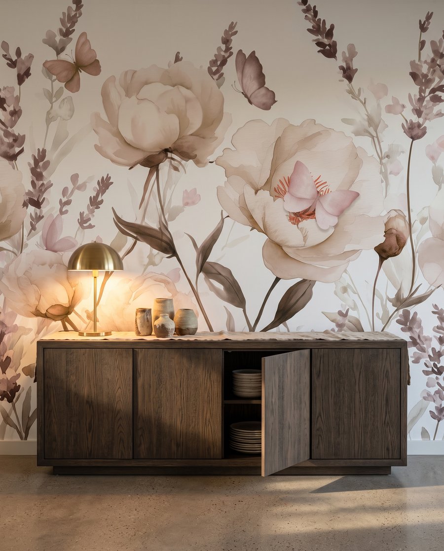 Farfalle tra fiori rigogliosi — ambiente 1