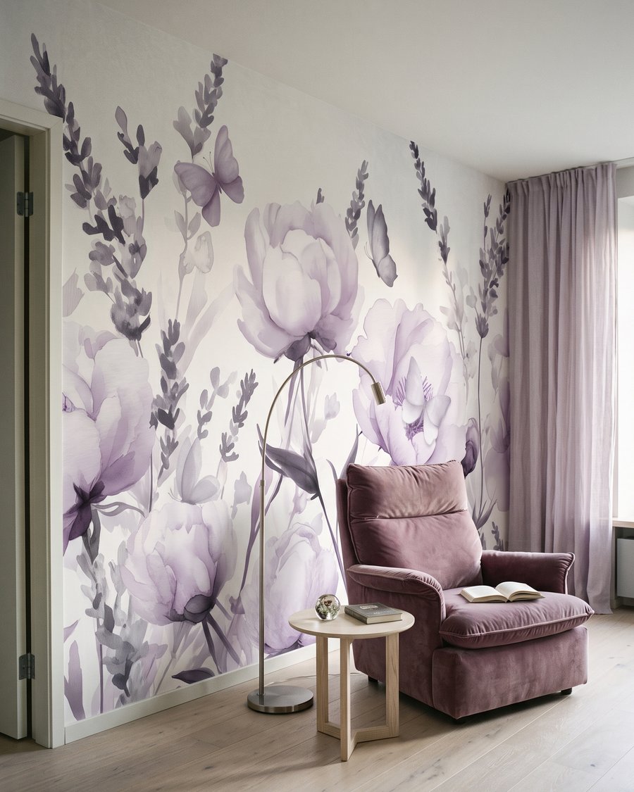 Farfalle tra fiori rigogliosi — ambiente 1