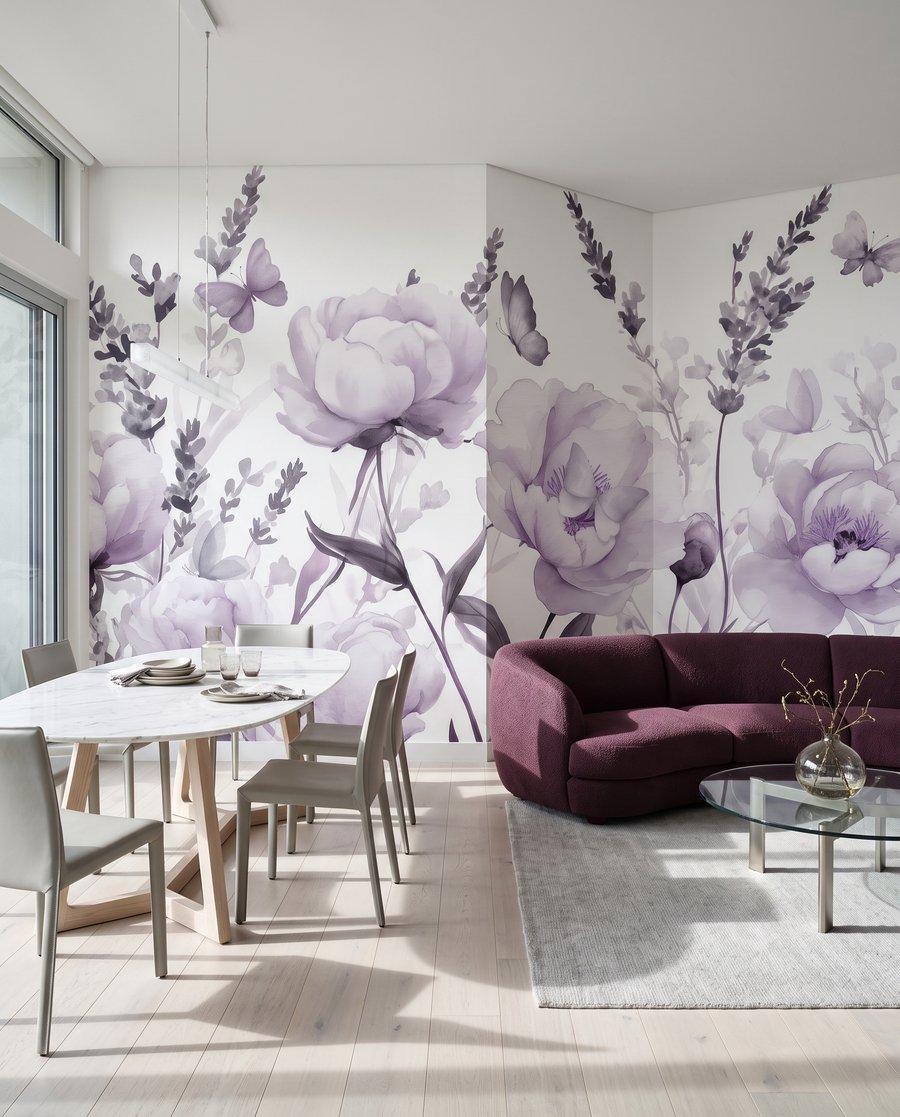 Farfalle tra fiori rigogliosi — ambiente 3