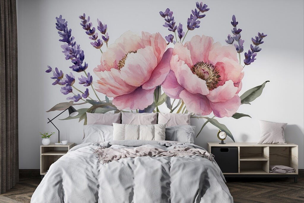 Bouquet rosa con lavanda — ambiente 2