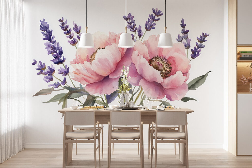 Bouquet rosa con lavanda — ambiente 4
