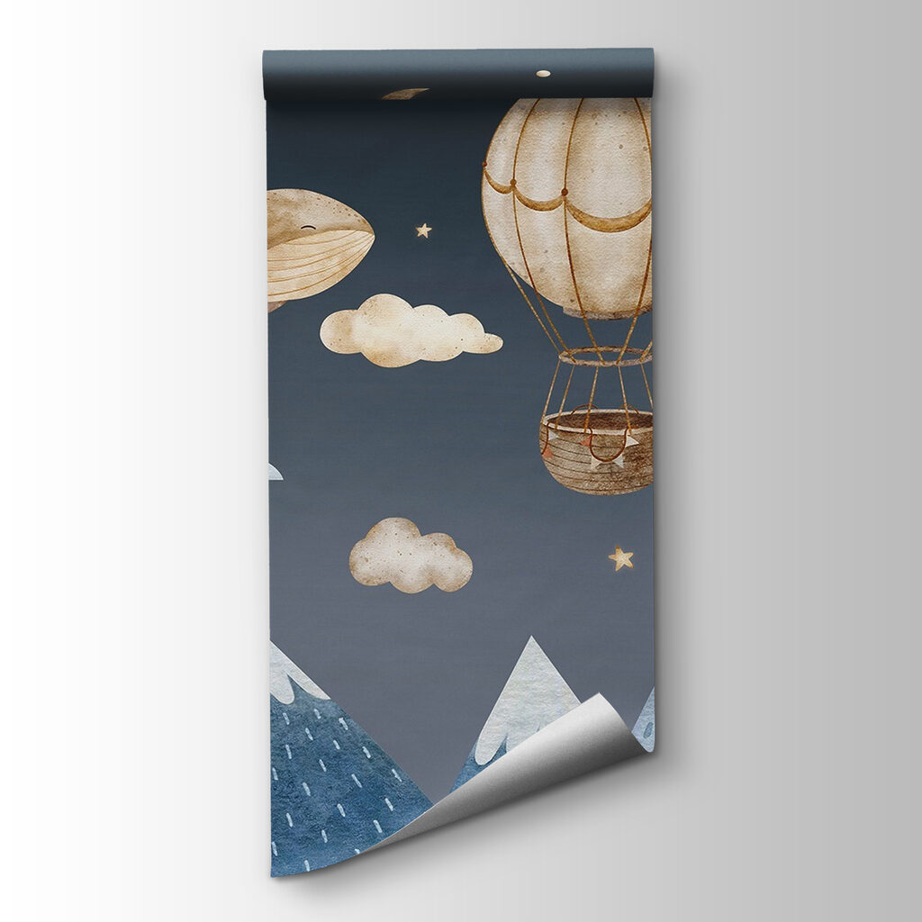 Balena e mongolfiera — vista del prodotto