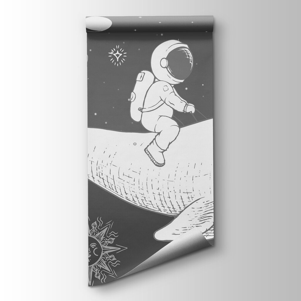 Astronauta su balena spaziale — vista del prodotto