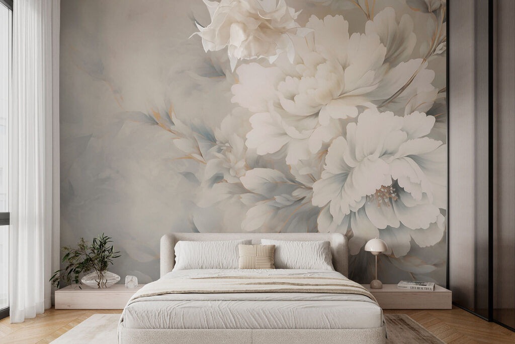Peonie bianche a destra — ambiente 1
