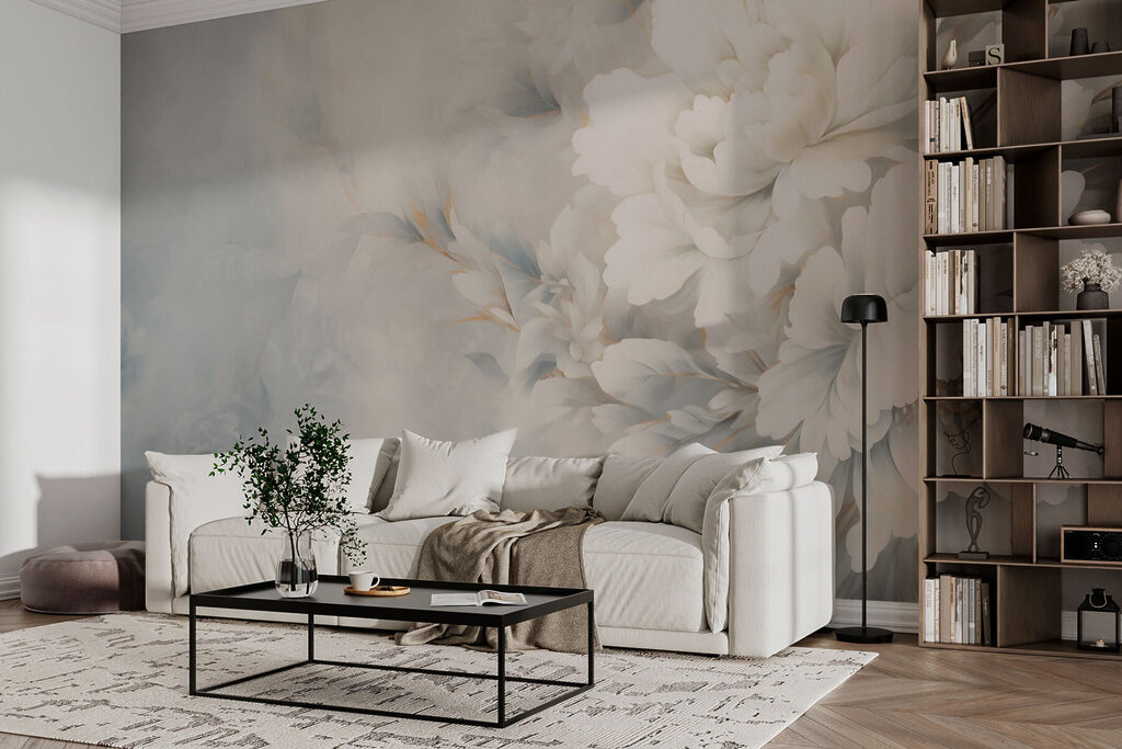Peonie bianche a destra — ambiente 3