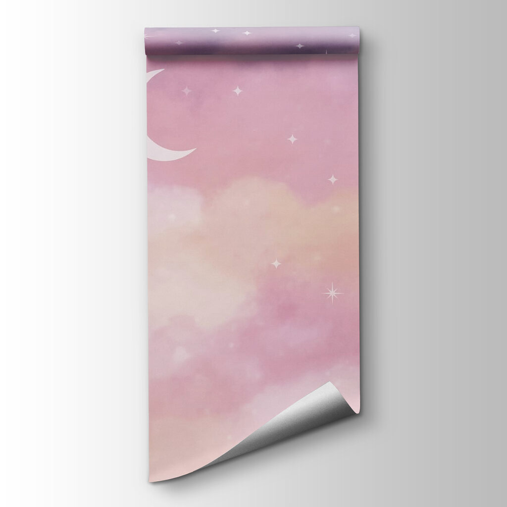 Luna tra nuvole rosa — vista del prodotto