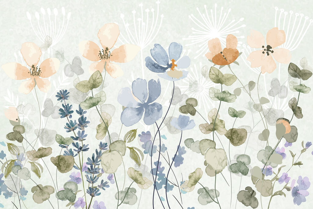 Prato con foglie tonde — design completo