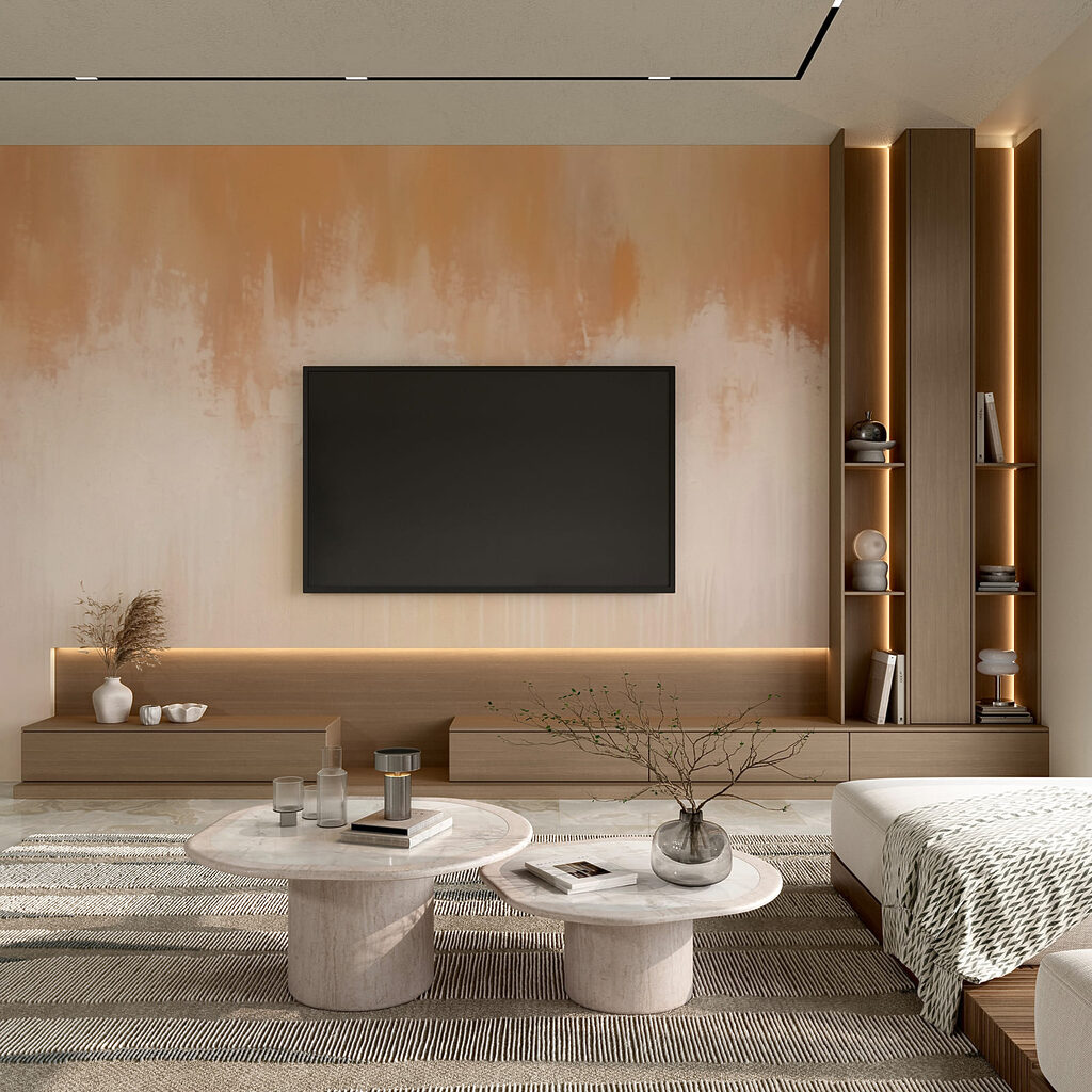 Strisce dorate che scendono — ambiente 2