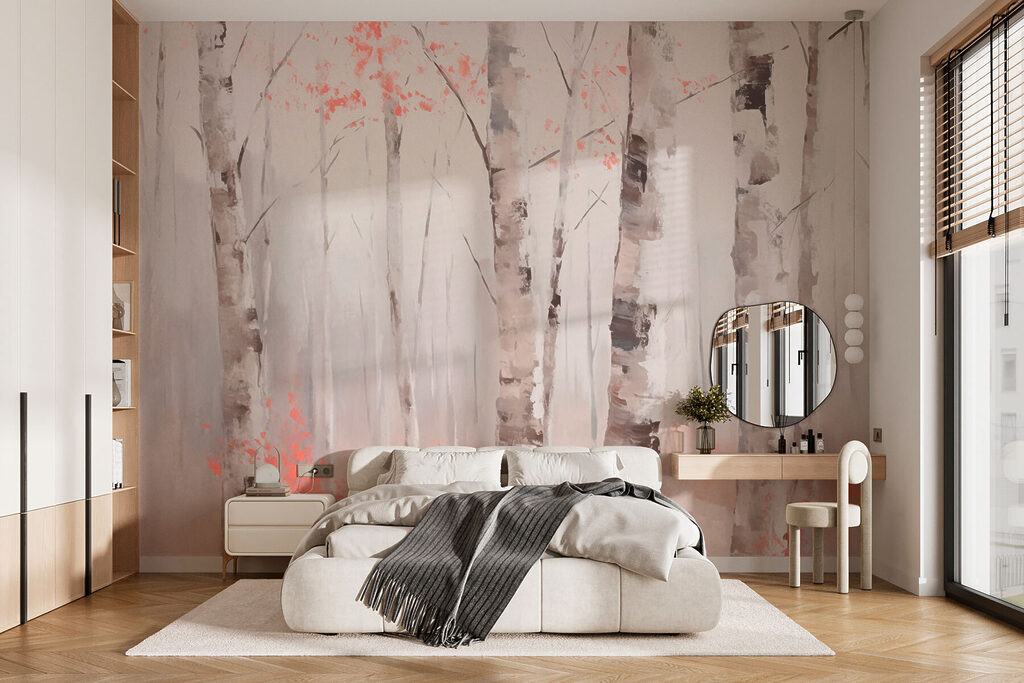 Betulla con accenti rosa — ambiente 2