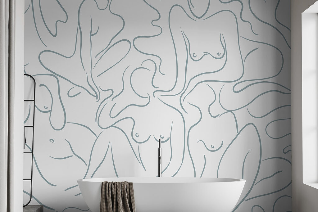 Donne sedute in linee — ambiente 4