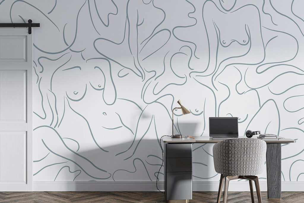 Donne sedute in linee — ambiente 5