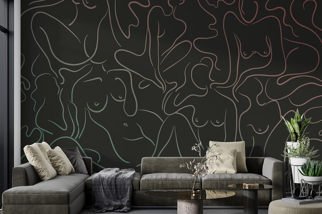 Donne sedute in linee — ambiente 2