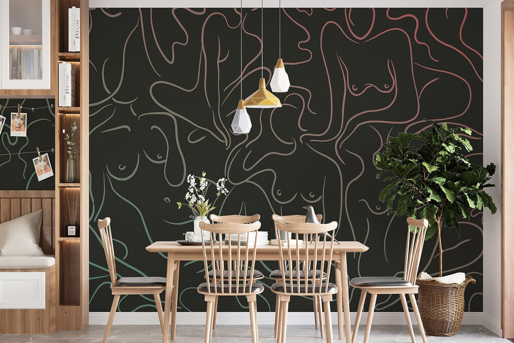 Donne sedute in linee — ambiente 4