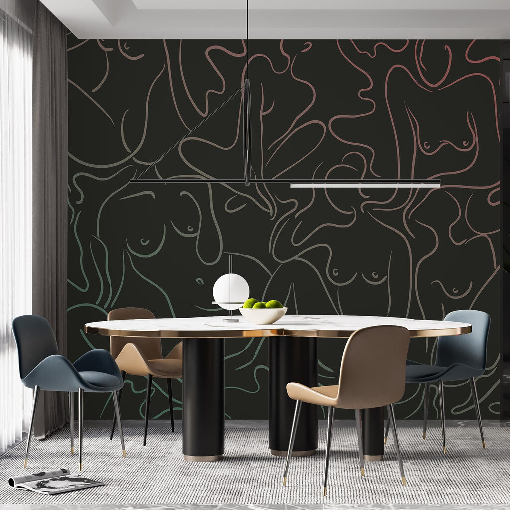 Donne sedute in linee — ambiente 5
