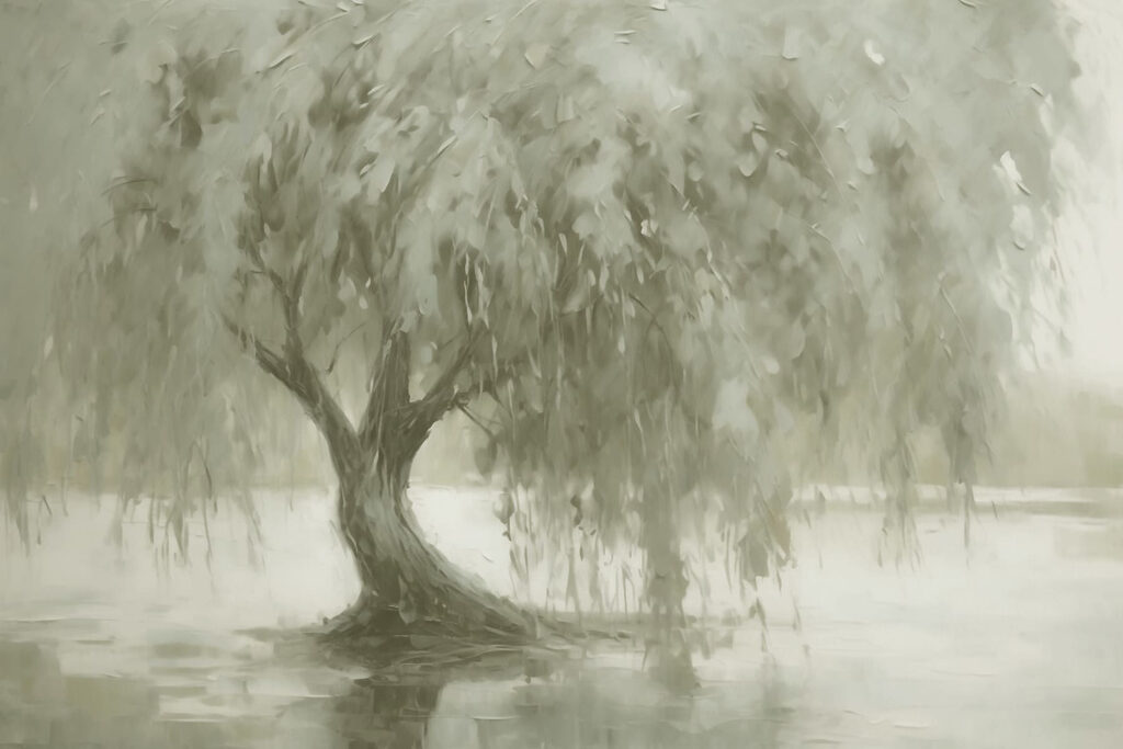 Albero sull’acqua quieta — design completo