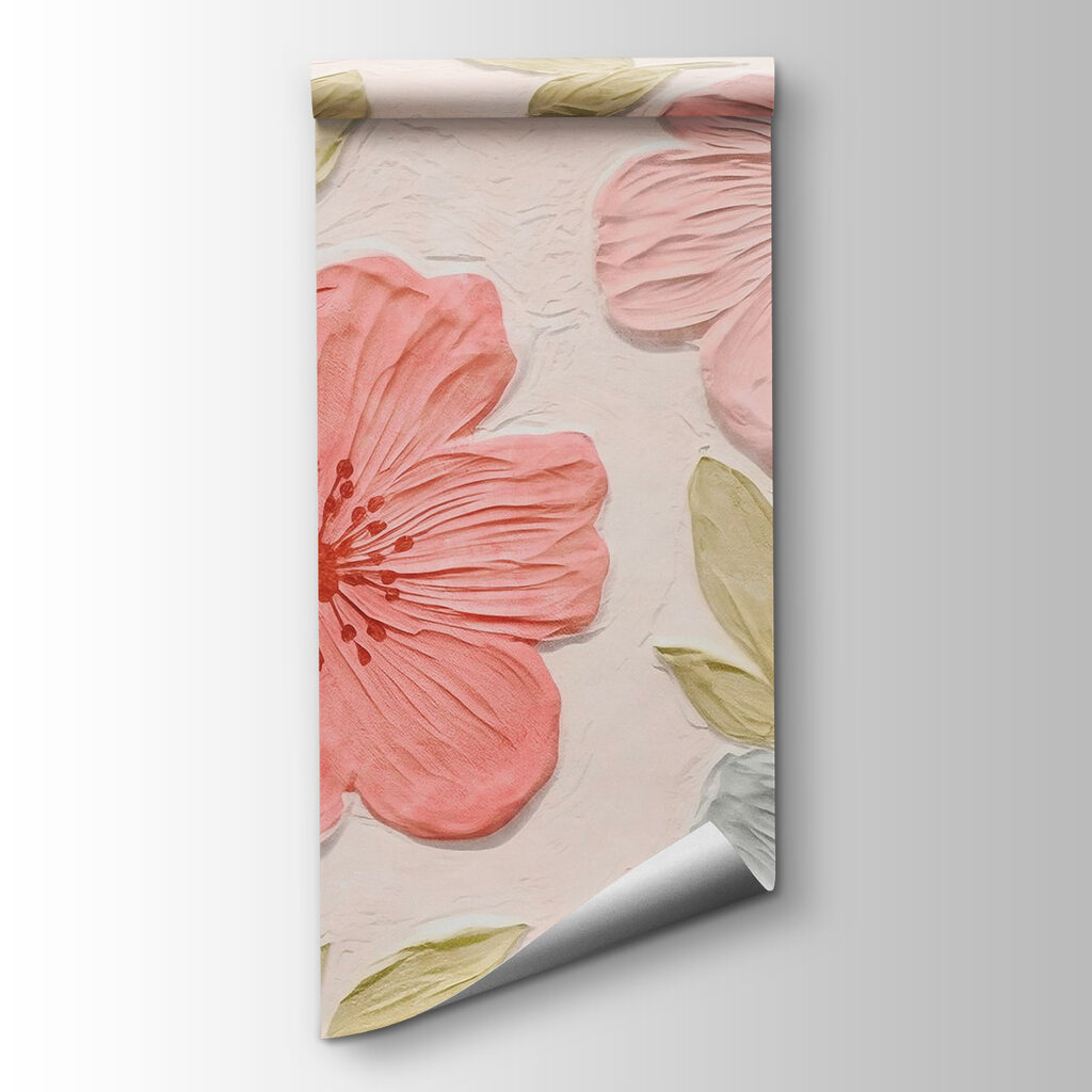 Fiori rosa con foglie — vista del prodotto