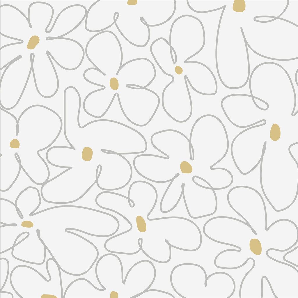 Contorni di fiori gialli — design completo