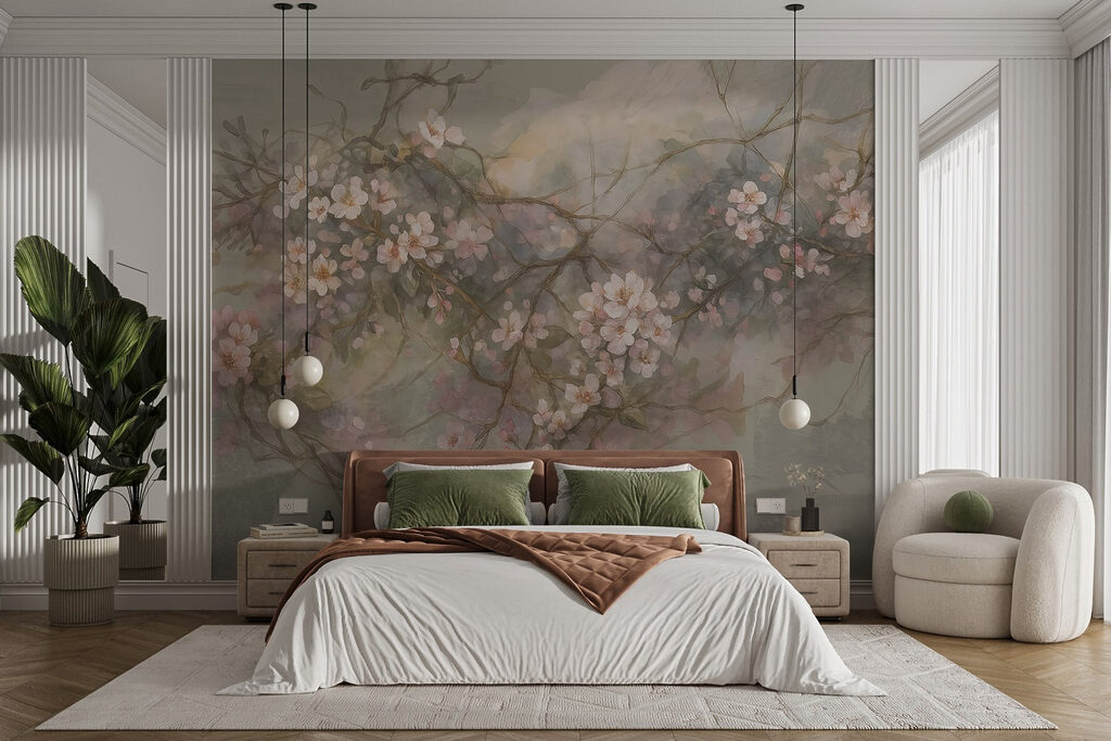 Rami sinuosi in fiore — ambiente 1