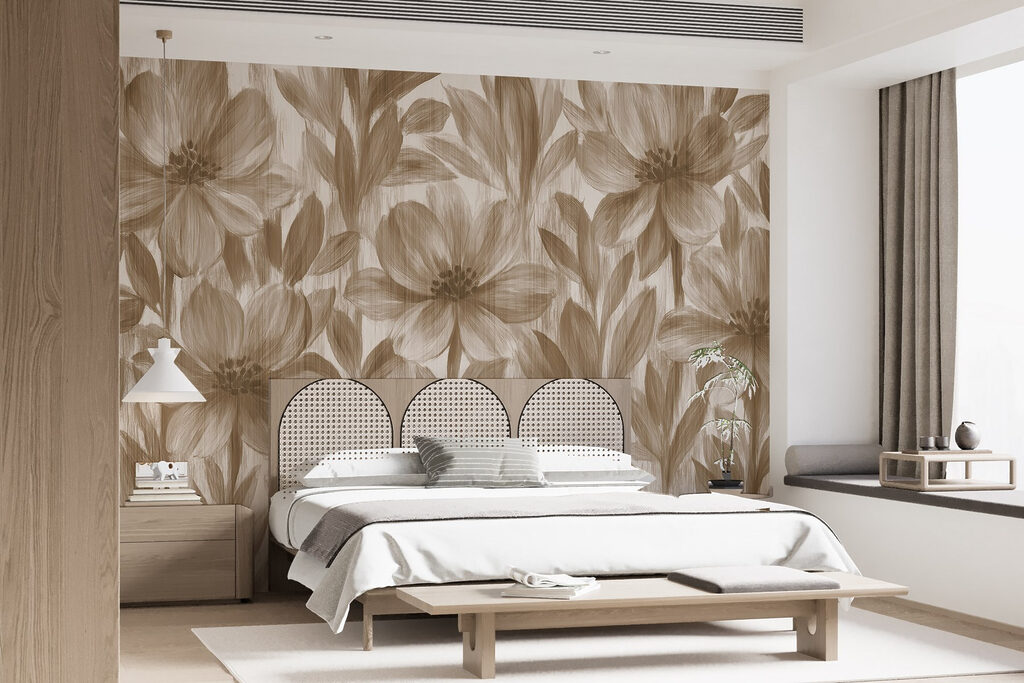 Fiori con foglie trasparenti in un ambiente