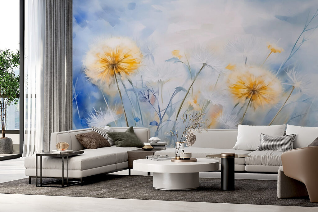 Fiori gialli su azzurro — ambiente 1