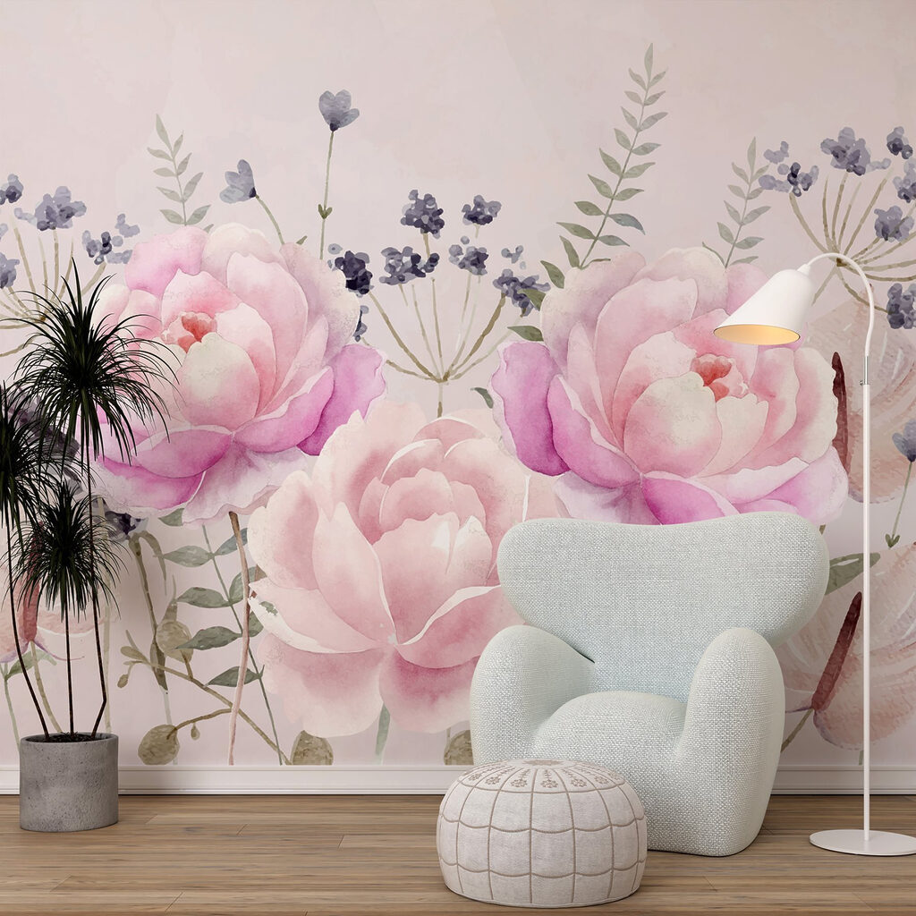 Peonie rosa tra fiori — ambiente 1