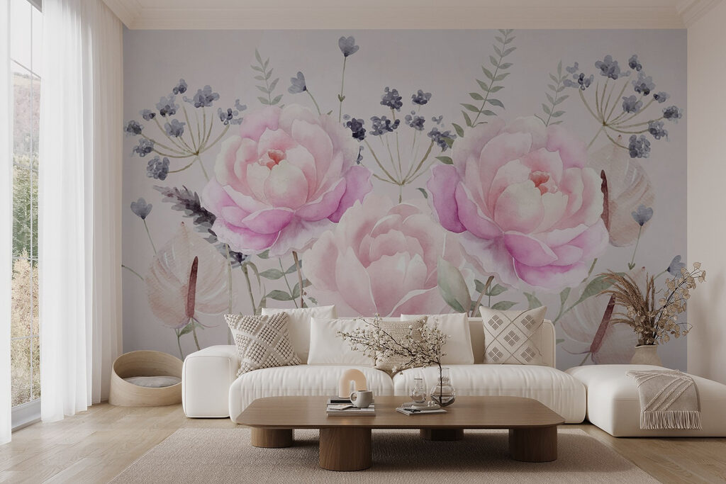 Peonie rosa tra fiori — ambiente 2