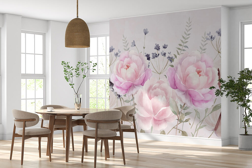 Peonie rosa tra fiori — ambiente 3