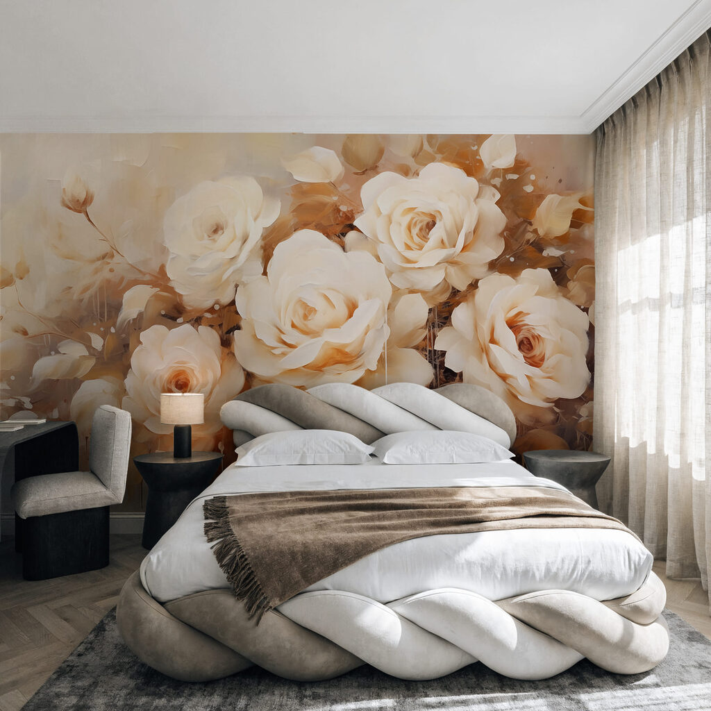Rose bianche dipinte — ambiente 1