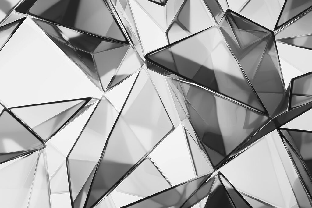 Sfaccettature nere lucide — design completo