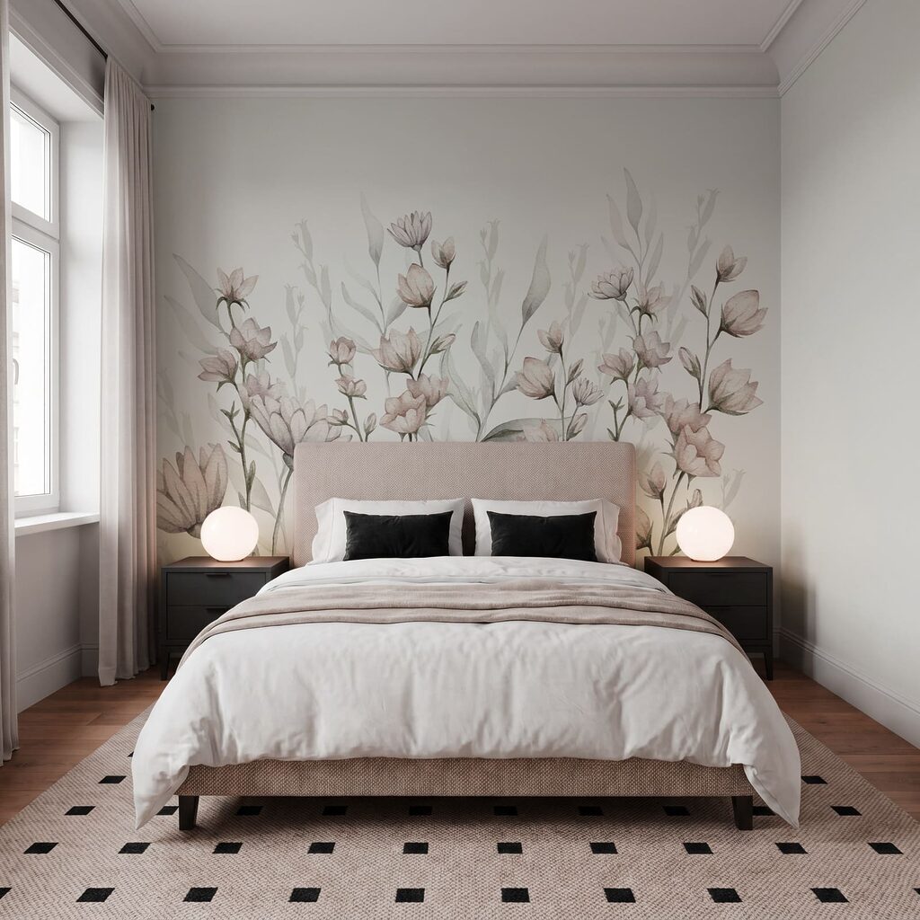 Ramoscelli rosa sul bianco — ambiente 2
