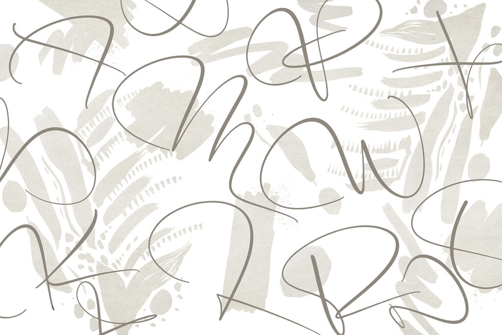 Linee sciolte su foglie — design completo