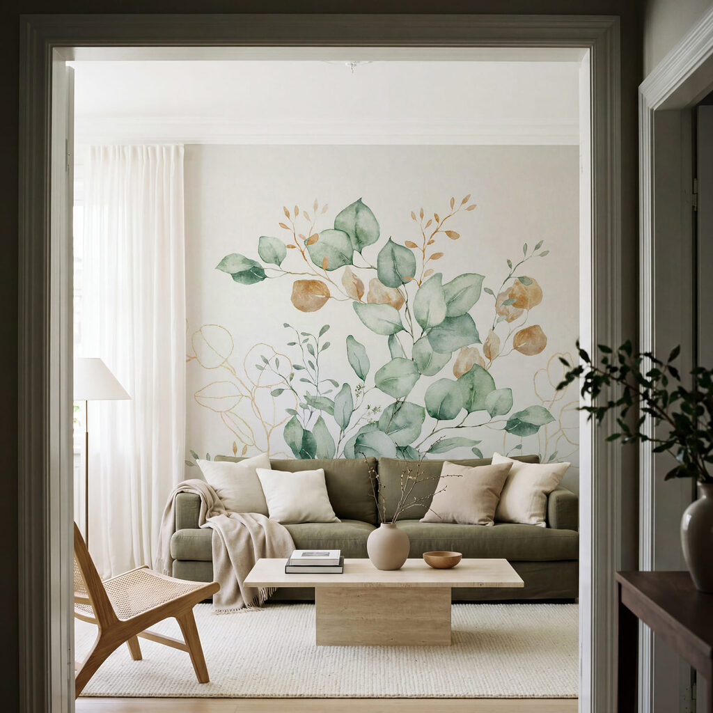 Foglie tonde con boccioli — ambiente 1