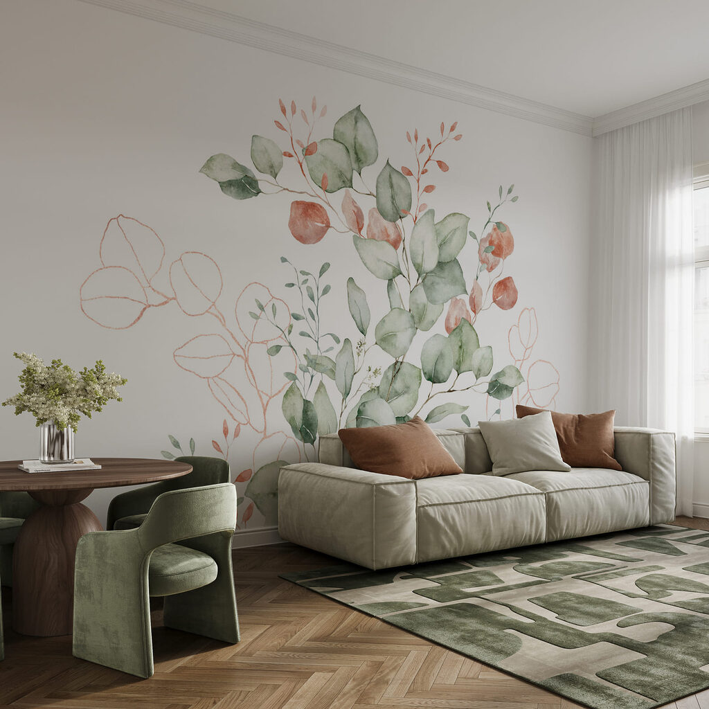 Foglie tonde con boccioli — ambiente 2