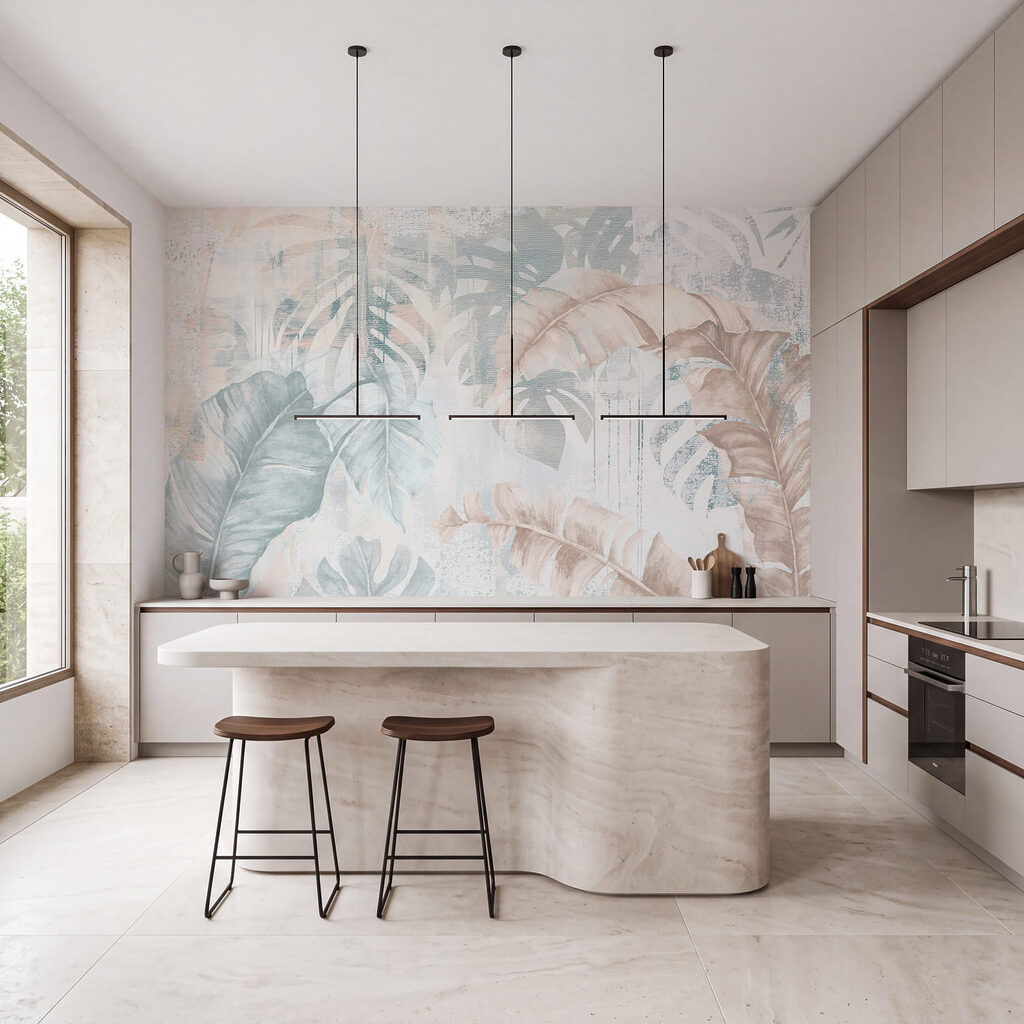 Foglie su fondo invecchiato — ambiente 3