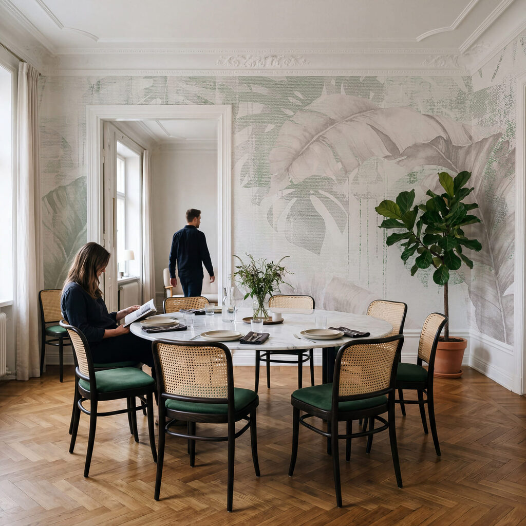 Foglie su fondo invecchiato — ambiente 2