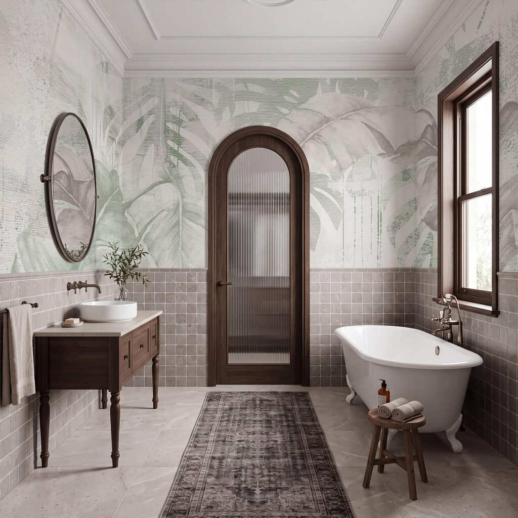 Foglie su fondo invecchiato — ambiente 3
