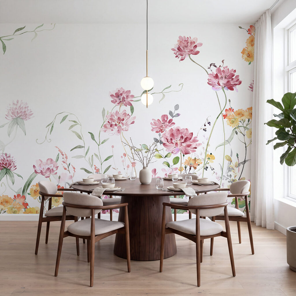 Fiori lungo il bordo in un ambiente