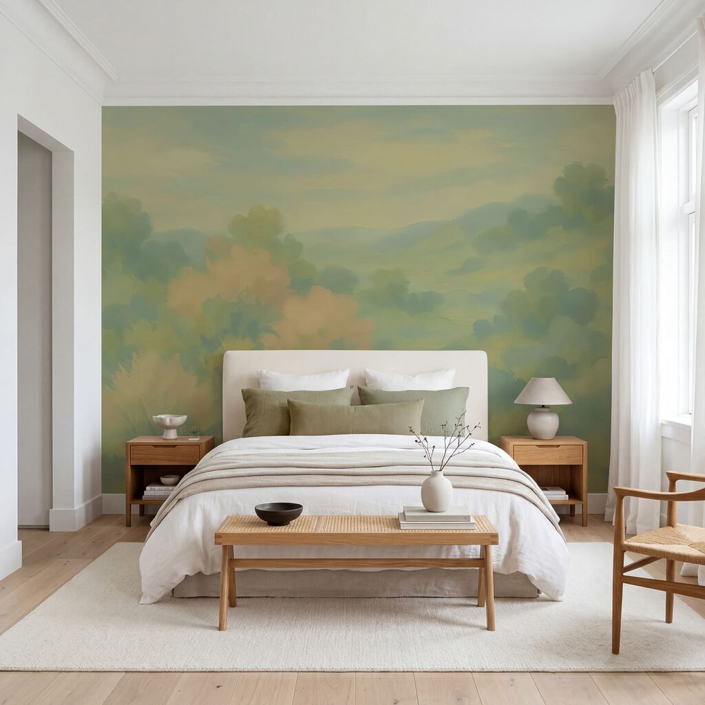 Valle verde in pastello — ambiente 1